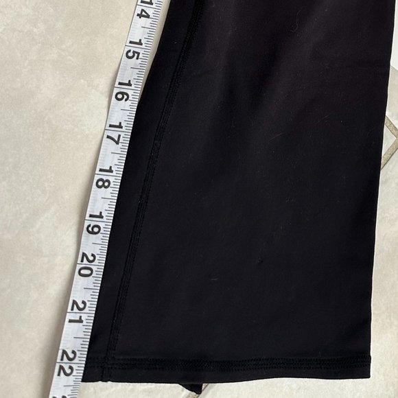 Athleta Leggings Power Ananda Black Capri Split Kick Hem Workout Yoga XS #268553 - Picture 8 of 9